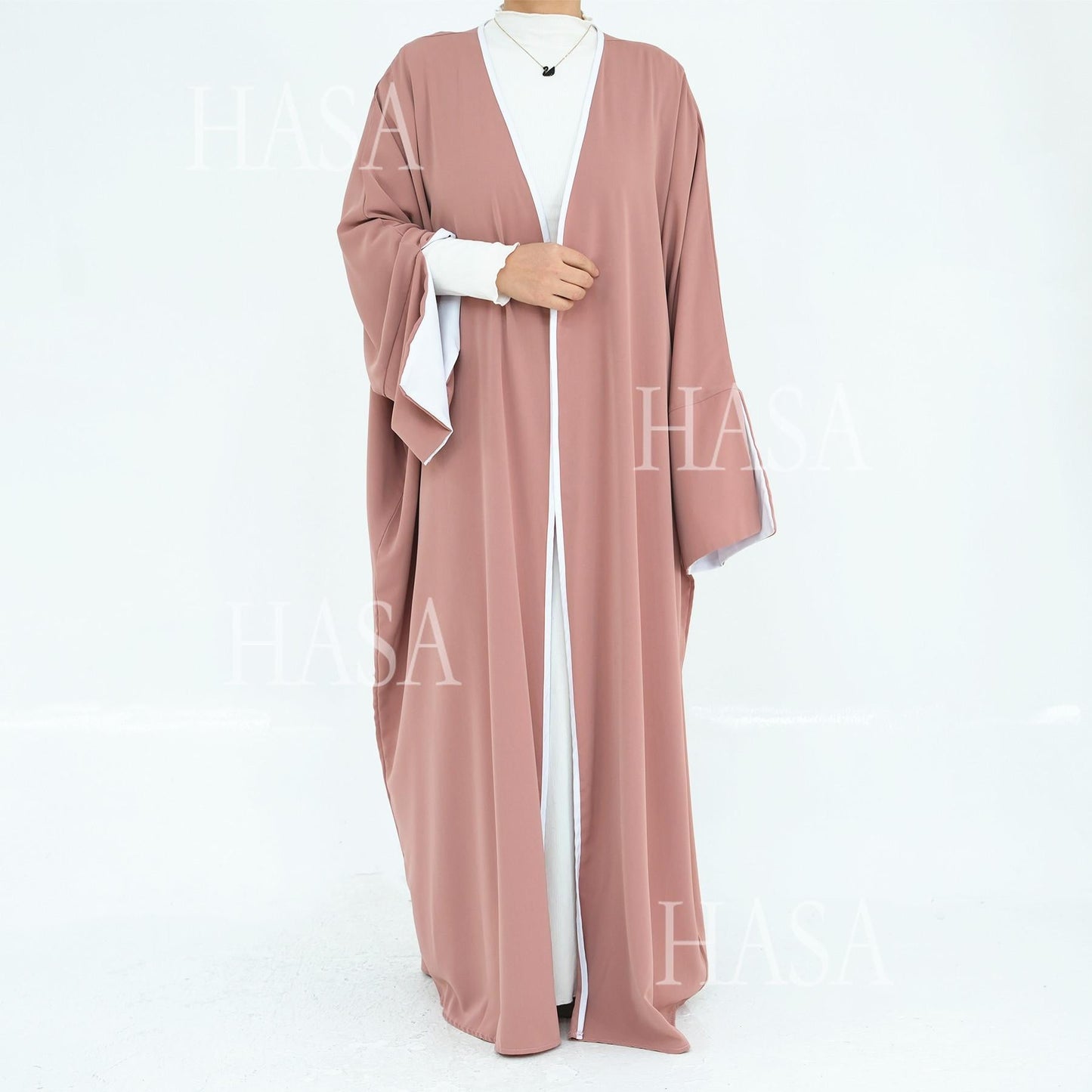 LUMAYA5877 The Loose-fitting Robe LUMAYAs A Lightweight Silhouette TLUMAYAt Is Perfect for Any Occasion open abaya outfit