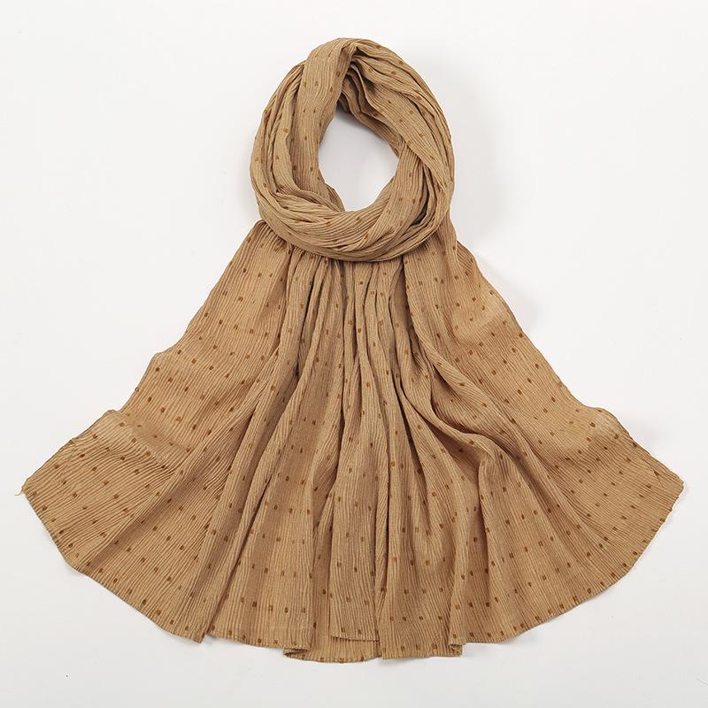 LUMAYA LM1122 Pure Color Cotton and Linen Long Scarf