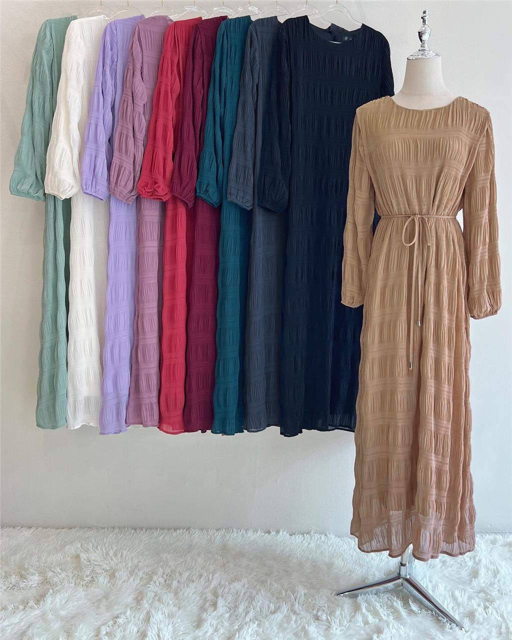 LUMAYA LUMAYA1049 Long Chiffon Pleated Dress