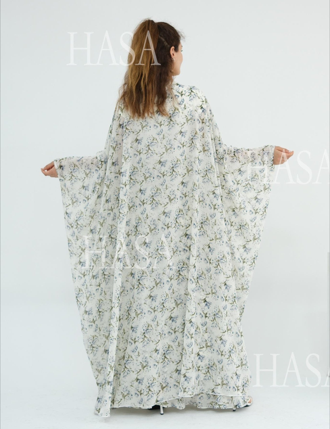 LM6580 Printed cardigan and skirt two-piece set