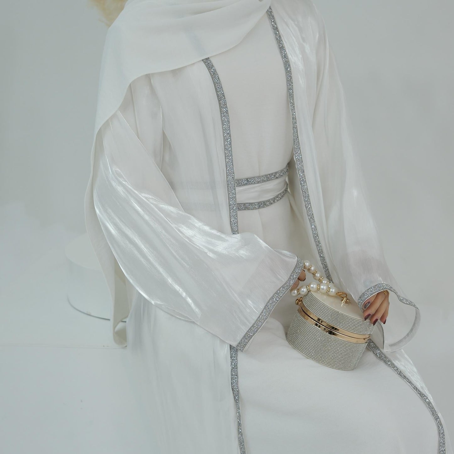 LUMAYA LM1185 3pcs Set Cardigan+Inner Dress+Hijab