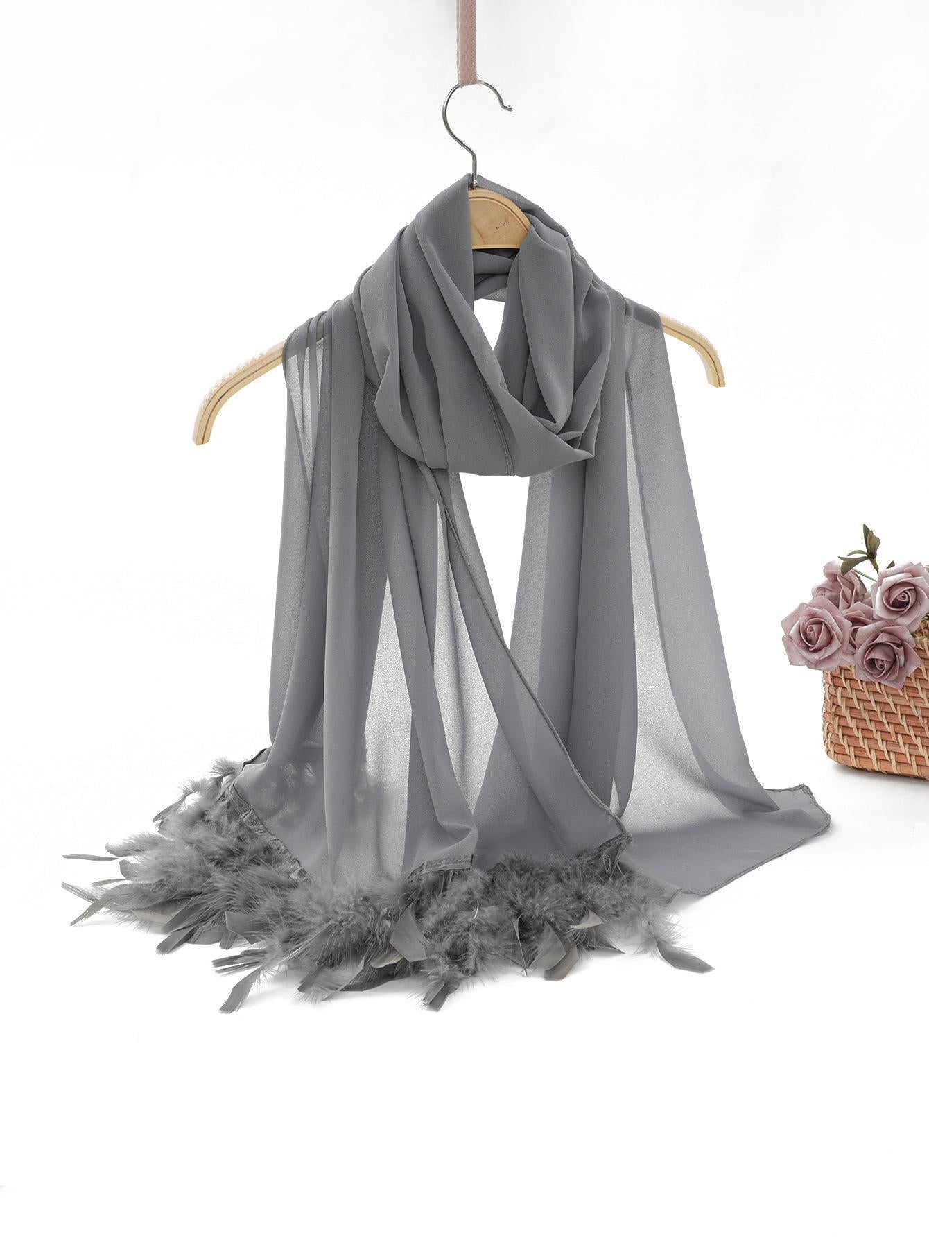 LUMAYA LM1146 Pure Color Chiffon BreatLMble Headscarf