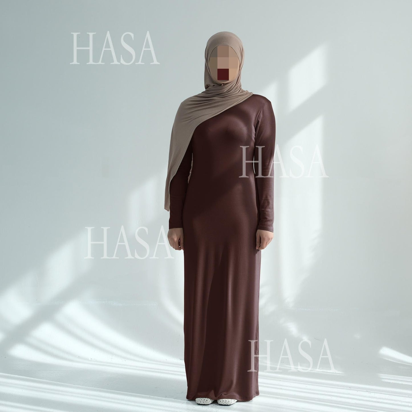 LUMAYA6565 Basic Solid Color Modal Cotton Long Dress