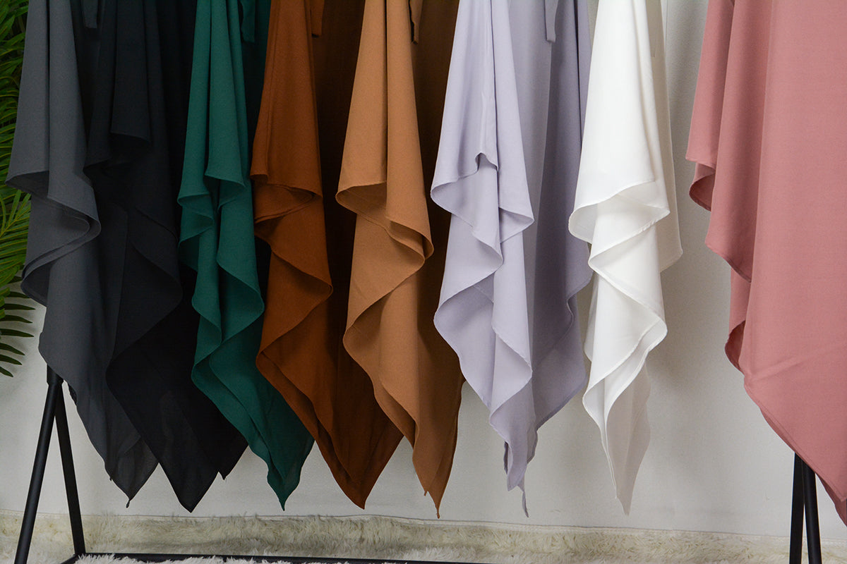 HAYAJ01 Muslim ICE SILK CREPE Khimar