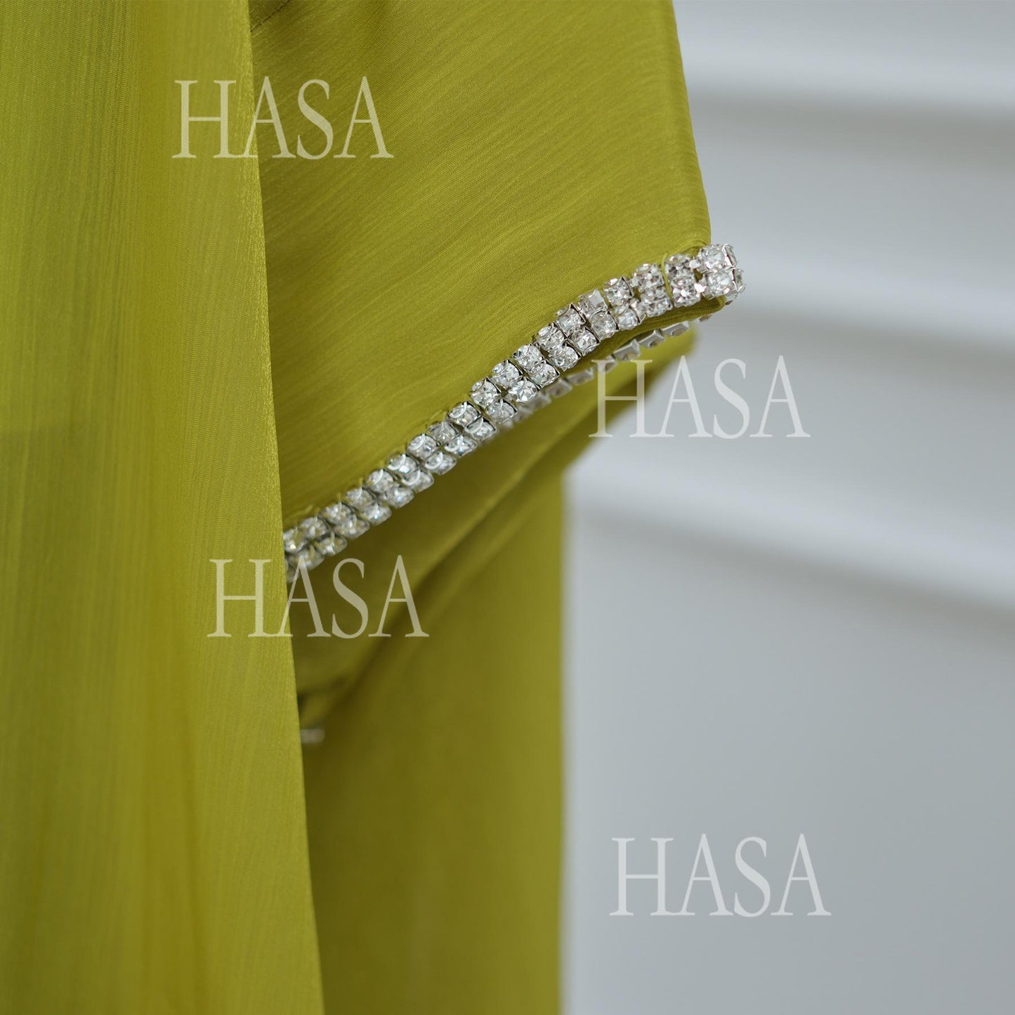 LUMAYA6553  Two-Piece Solid Abaya with Beaded Details and Matching Scarf Option