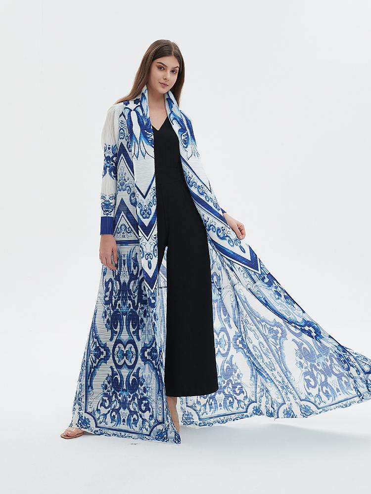 LUMAYA6704 Porcelain Dreams Blue and White Abaya for Ramadan