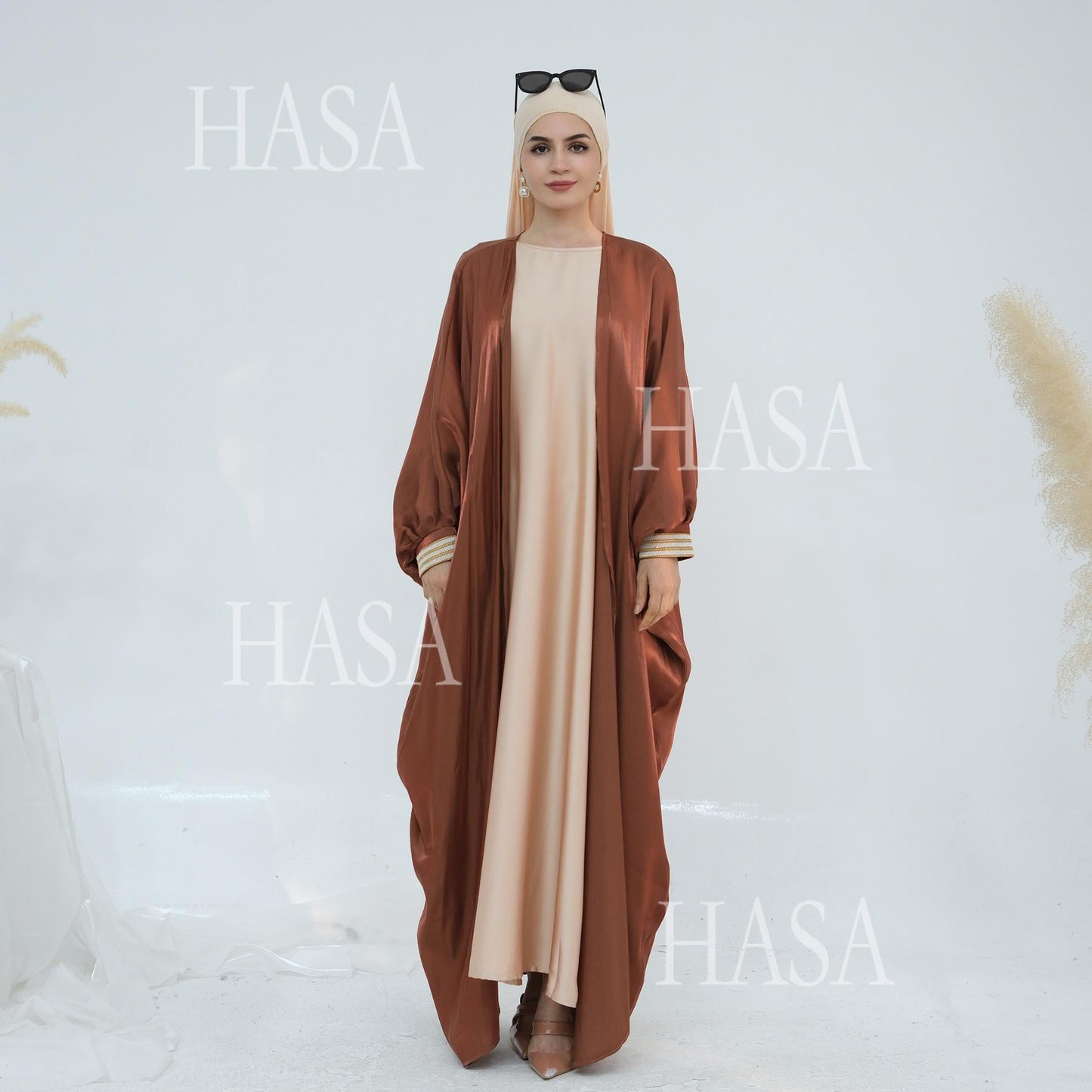 LUMAYA5873 Temperament Cardigan Long Coat Exquisite Trim To Create Elegant Style