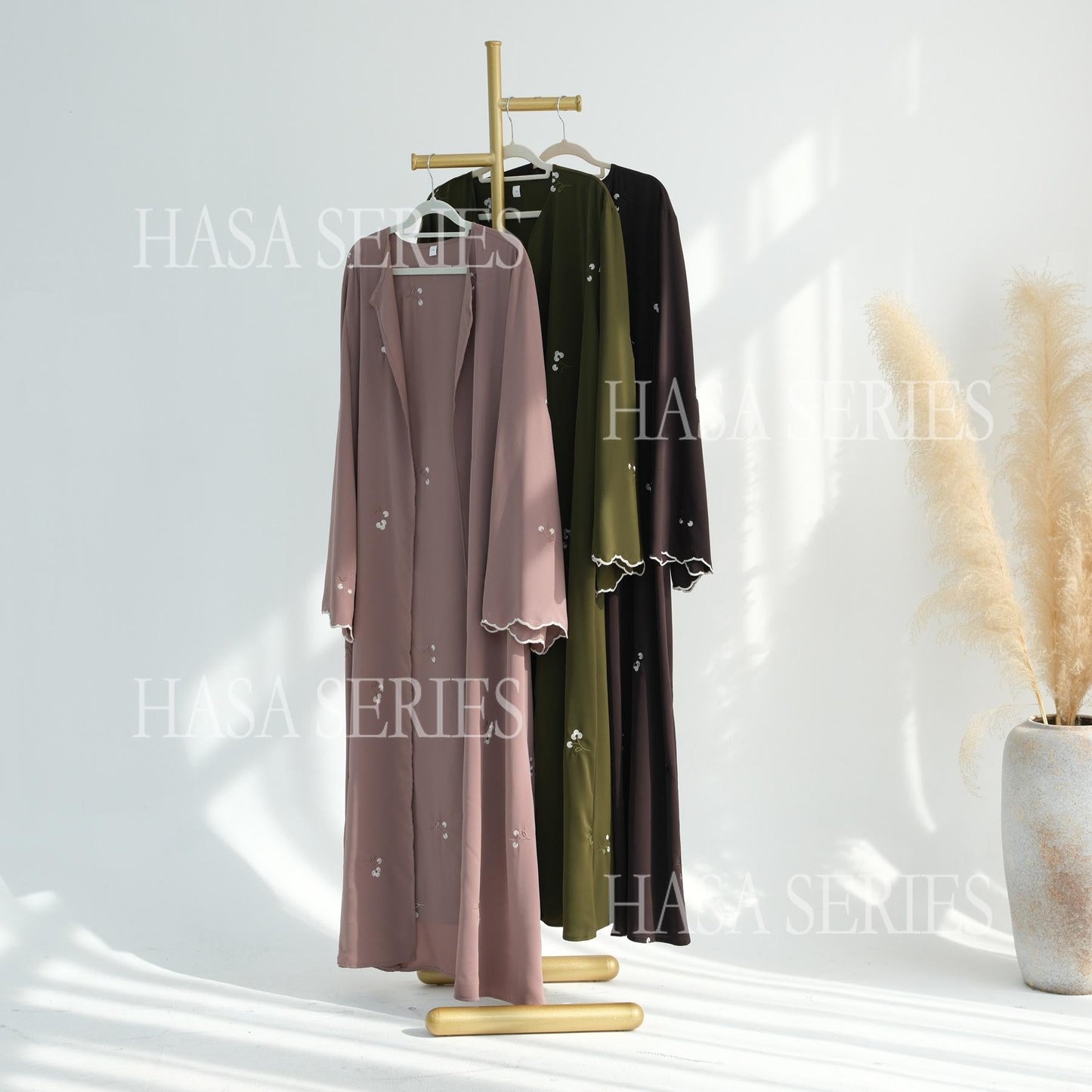LUMAYASASERIES LUMAYA6682 Embroidered Floral Pattern Long Cardigan