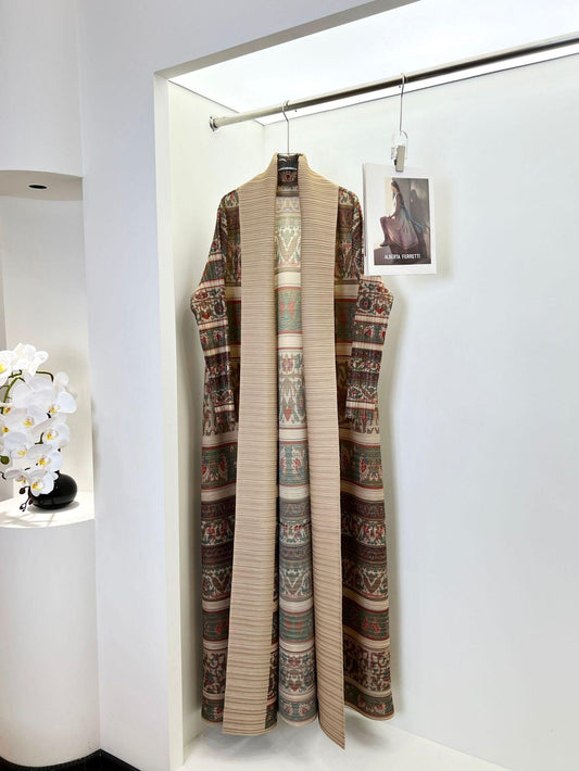 LUMAYA6710 Artisan Legacy , Reversible Abaya with Traditional Prints