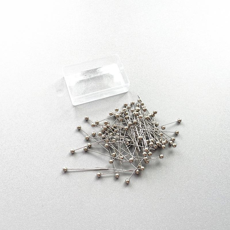 LUMAYA LUMAYA1066 100pcs/box Stainless Steel Pearl Breast Needle Scarf Button