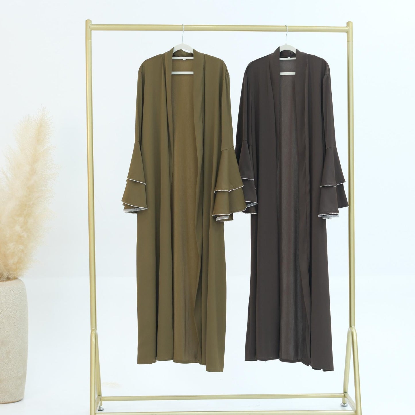 LUMAYA LM1188 3pcs Set Satin Cardigan+Inner Dress+Special Belt