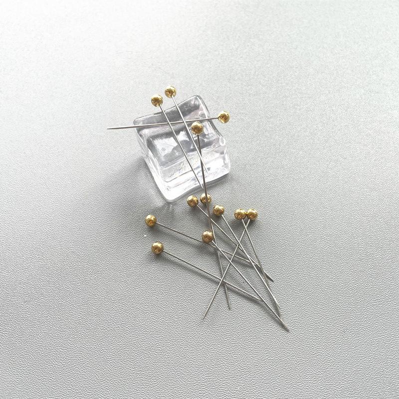 LUMAYA LUMAYA1066 100pcs/box Stainless Steel Pearl Breast Needle Scarf Button