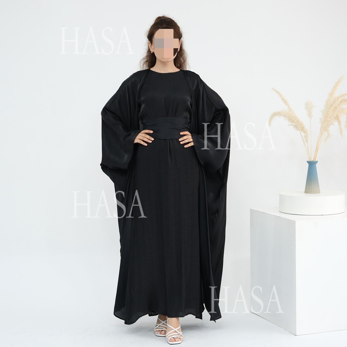 LUMAYA6530 Solid color simple two-piece long skirt suit