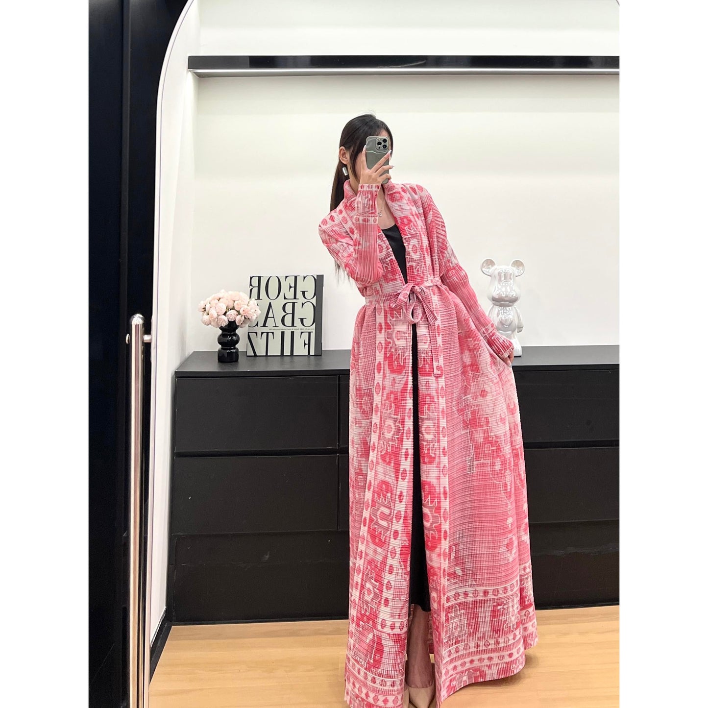 LUMAYA6711 Ethereal Pink , Elevated Abaya Style with Artistic Prints