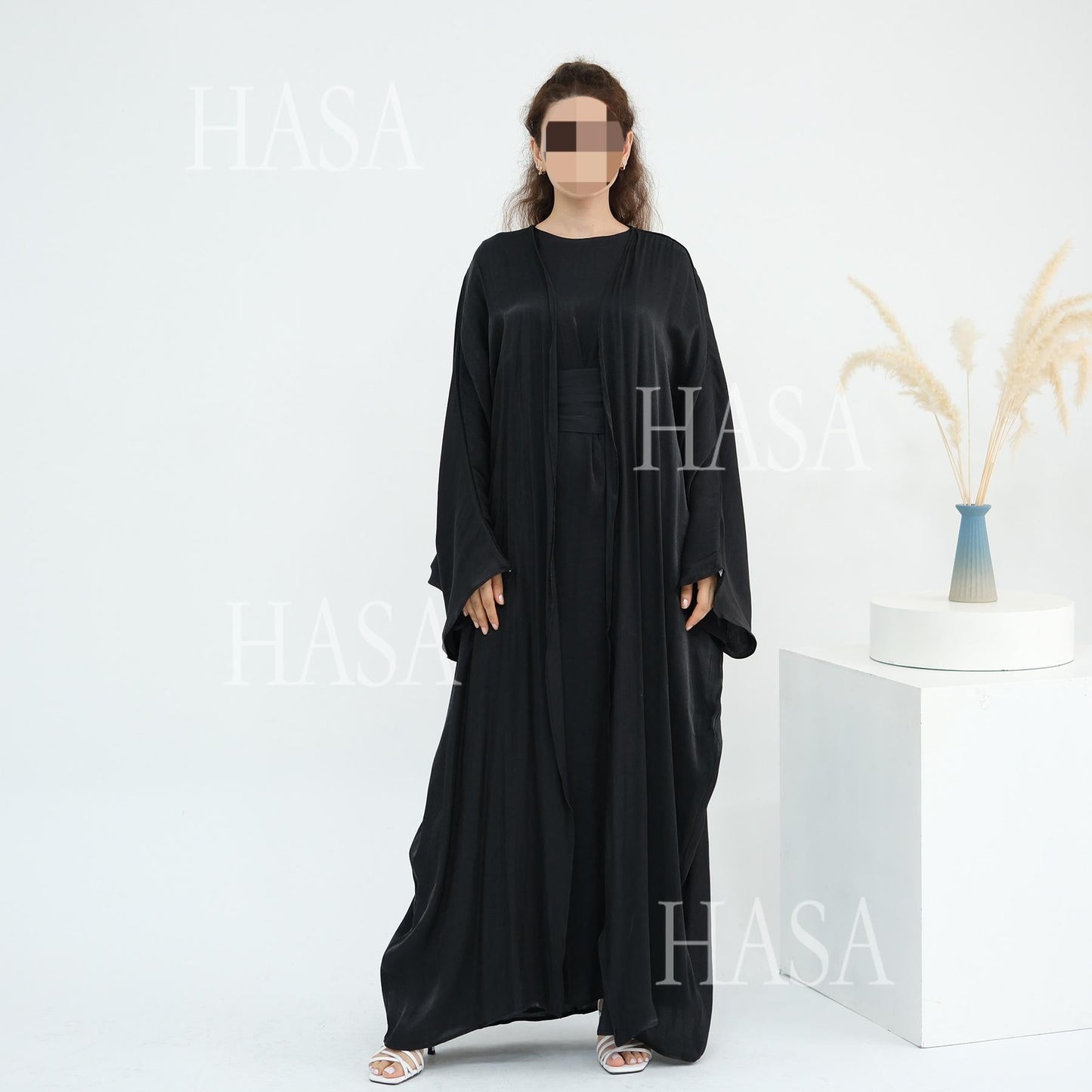 LUMAYA6530 Solid color simple two-piece long skirt suit