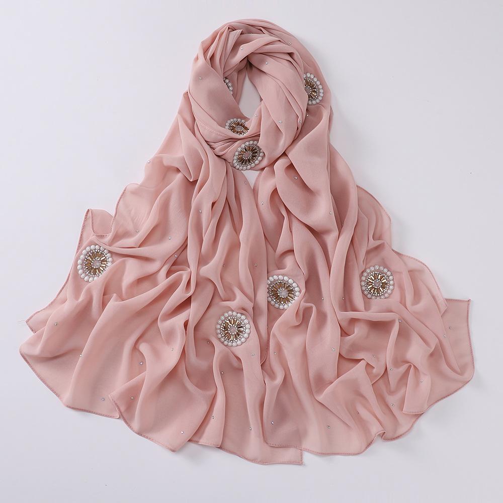 LUMAYA LM1126 Pearl Chiffon Baotou Scarf