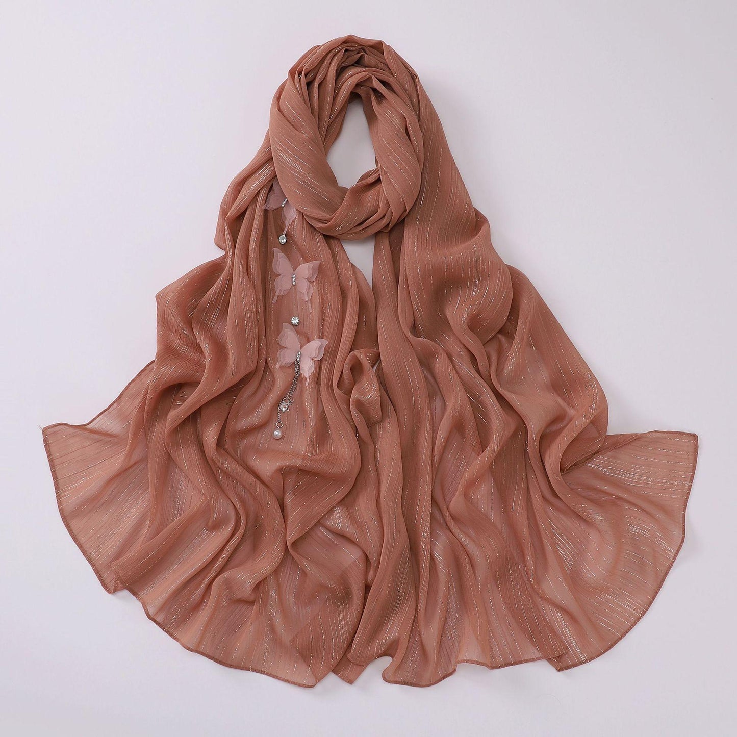 LUMAYA LM1112 Butterfly Long Headband Muslim Hijab