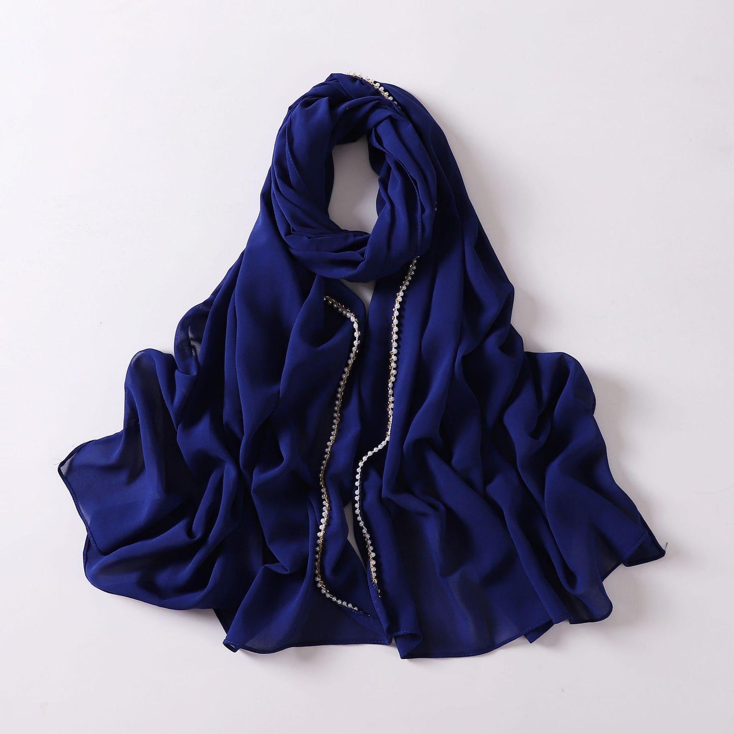 LUMAYA LM1116 Pearl Chiffon Headband Hijab