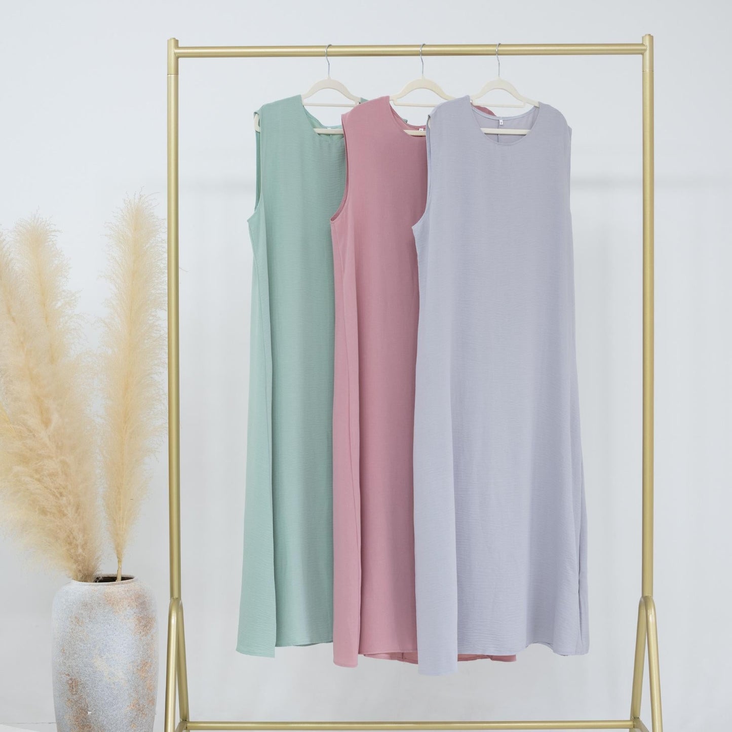 LUMAYA LUMAYA1019 Solid Color Bottom Tank Top Dress