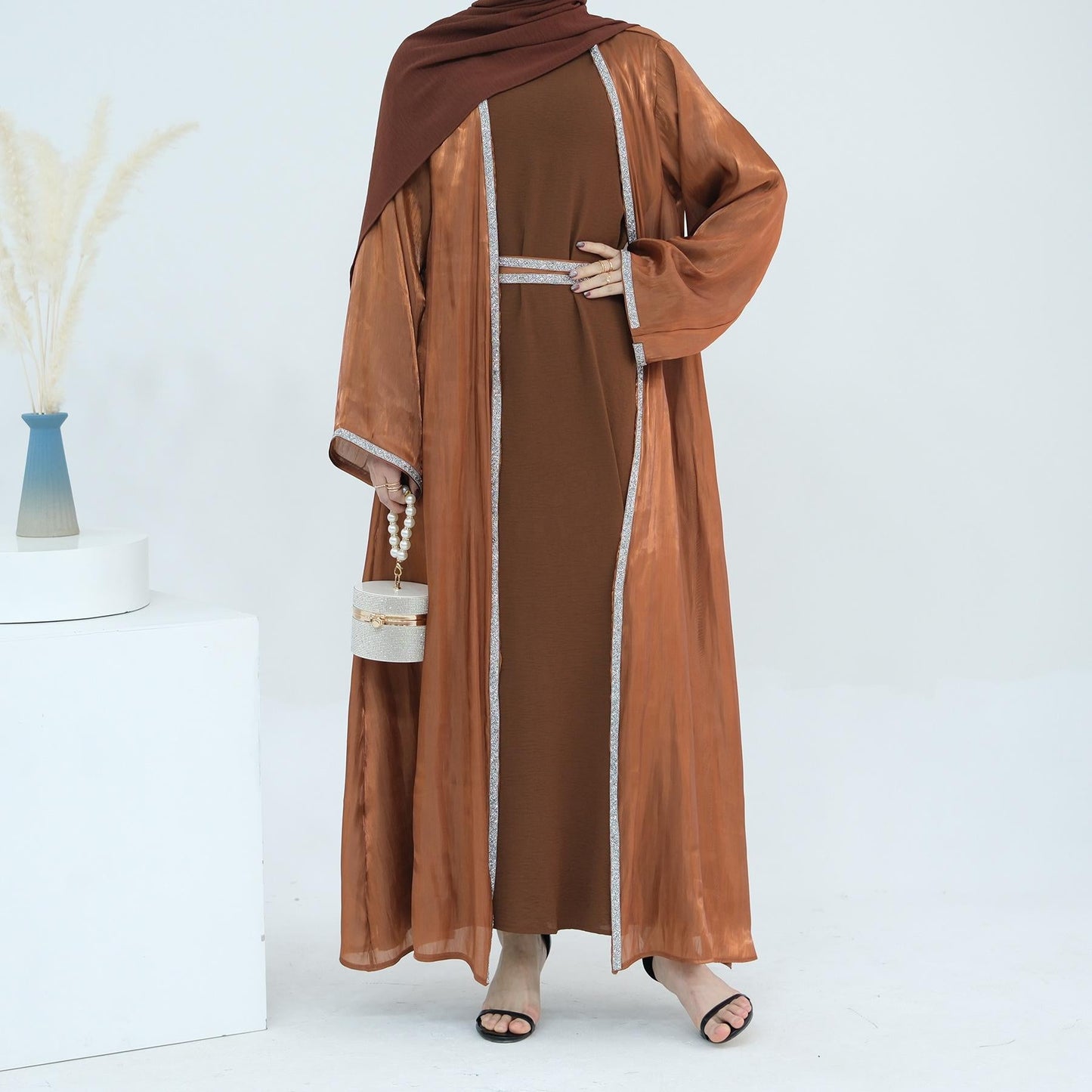 LUMAYA LM1184 2pcs Set Cardigan+Inner Dress