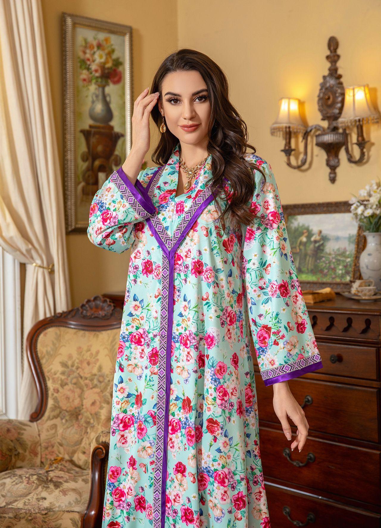 LUMAYA LUMAYA1079 Fashion Printed Hot Diamond Dress