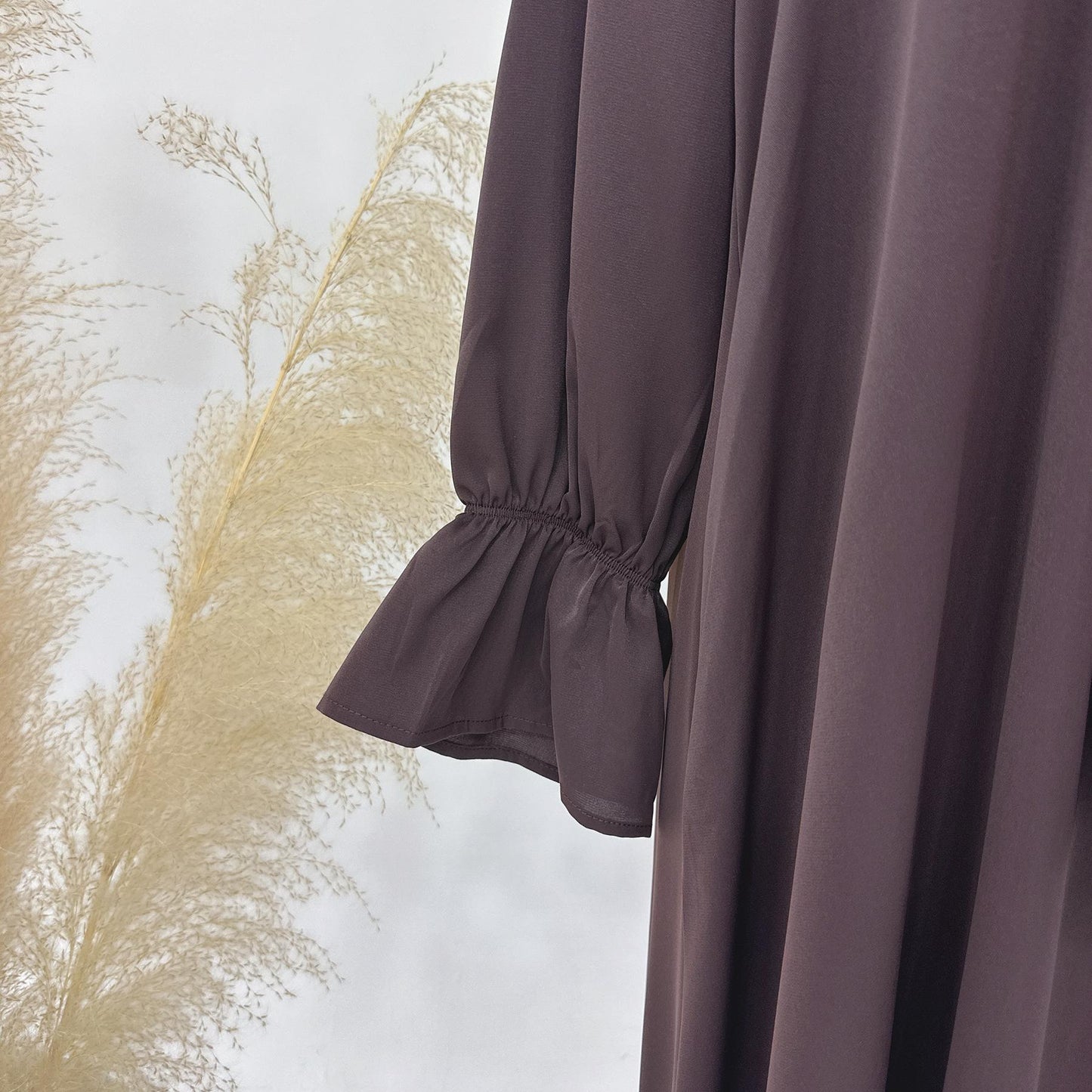 LUMAYA LM1173 Solid Color Hooded Abaya with Side Pocket