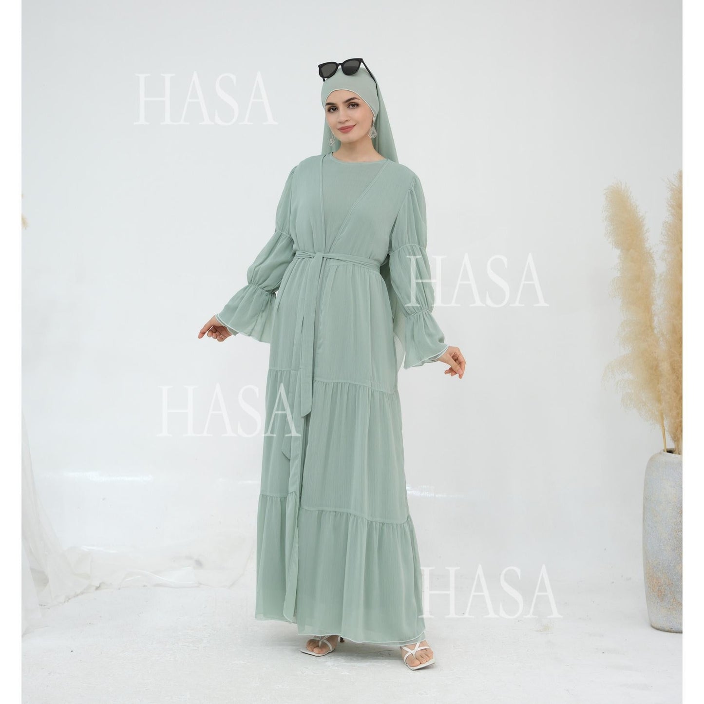 LUMAYA5881 Simple Two-piece Suit, A Dress Combination TLUMAYAt Combines Comfort and Elegance closed abayas