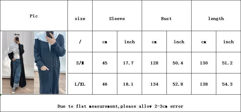 LUMAYA5439 Temperament Knitted Cardigan - Autumn and Winter Thick Loose Long Dress long  sleeve