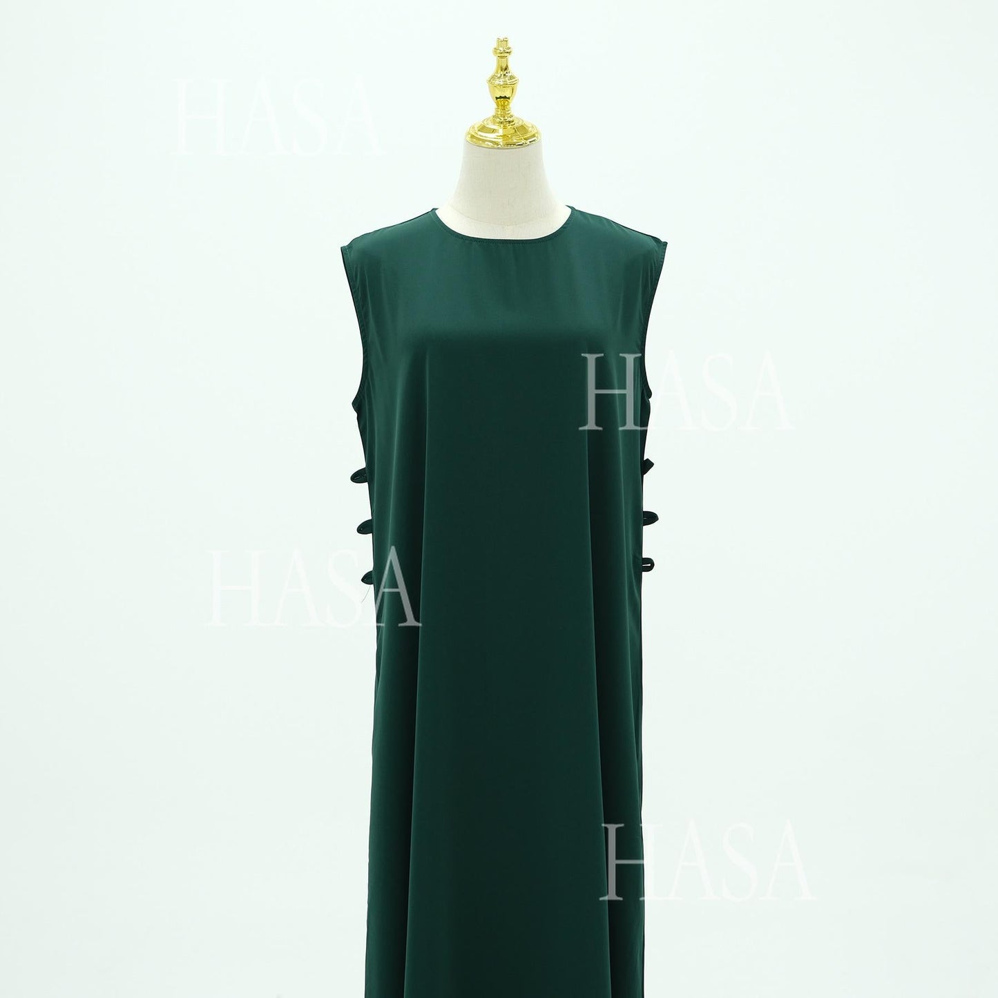 LUMAYA6470 Sleeveless Long Dress with Adjustable Back Lacing