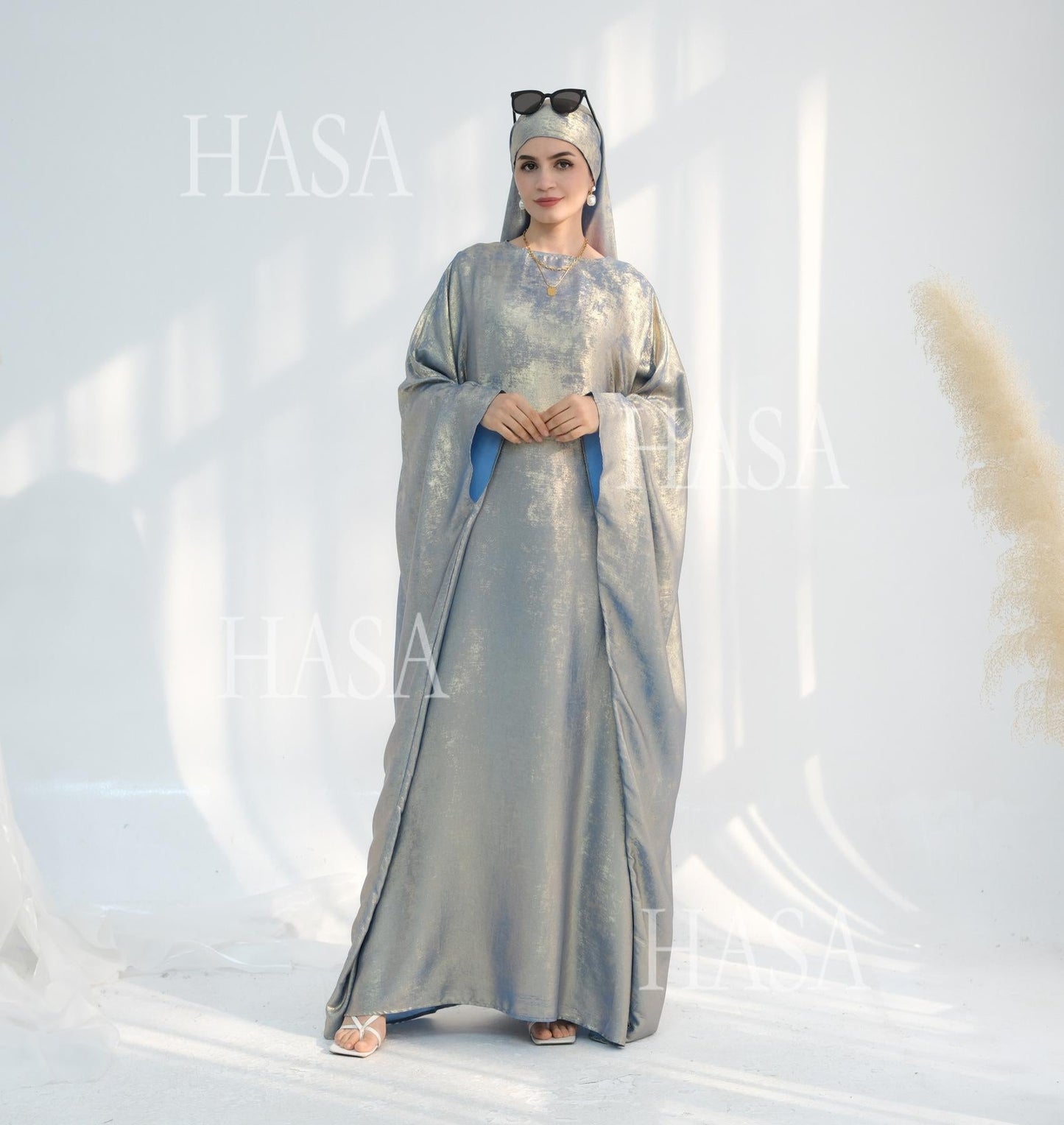 LUMAYA5879 Light-sensing Two-piece Dress | with Headscarf Design, The Overall Matching Is More Worry-free