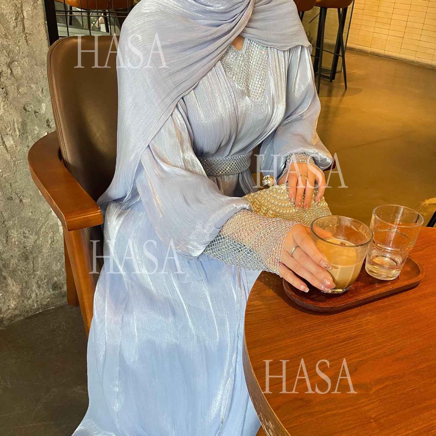 LUMAYA6481  Chiffon Robe 4 - Piece Set for Graceful Look
