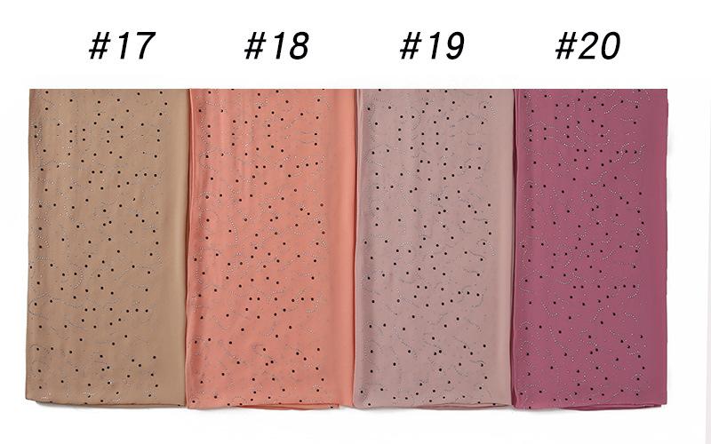 LUMAYA LM1127 Pearl Chiffon Rhinestone Headscarf
