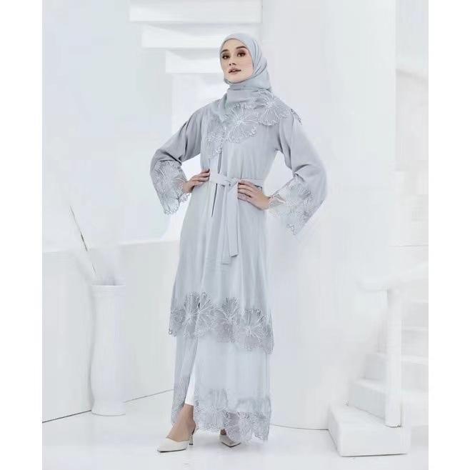 LUMAYA LUMAYA1025 1pcs Lace Embroidery Double-Layer Cardigan