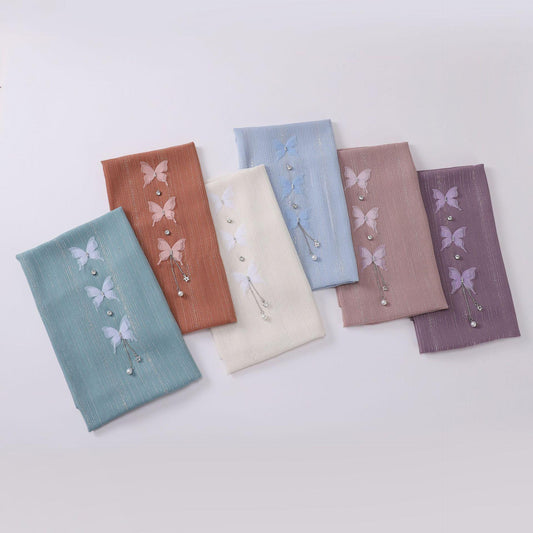 LUMAYA LM1112 Butterfly Long Headband Muslim Hijab