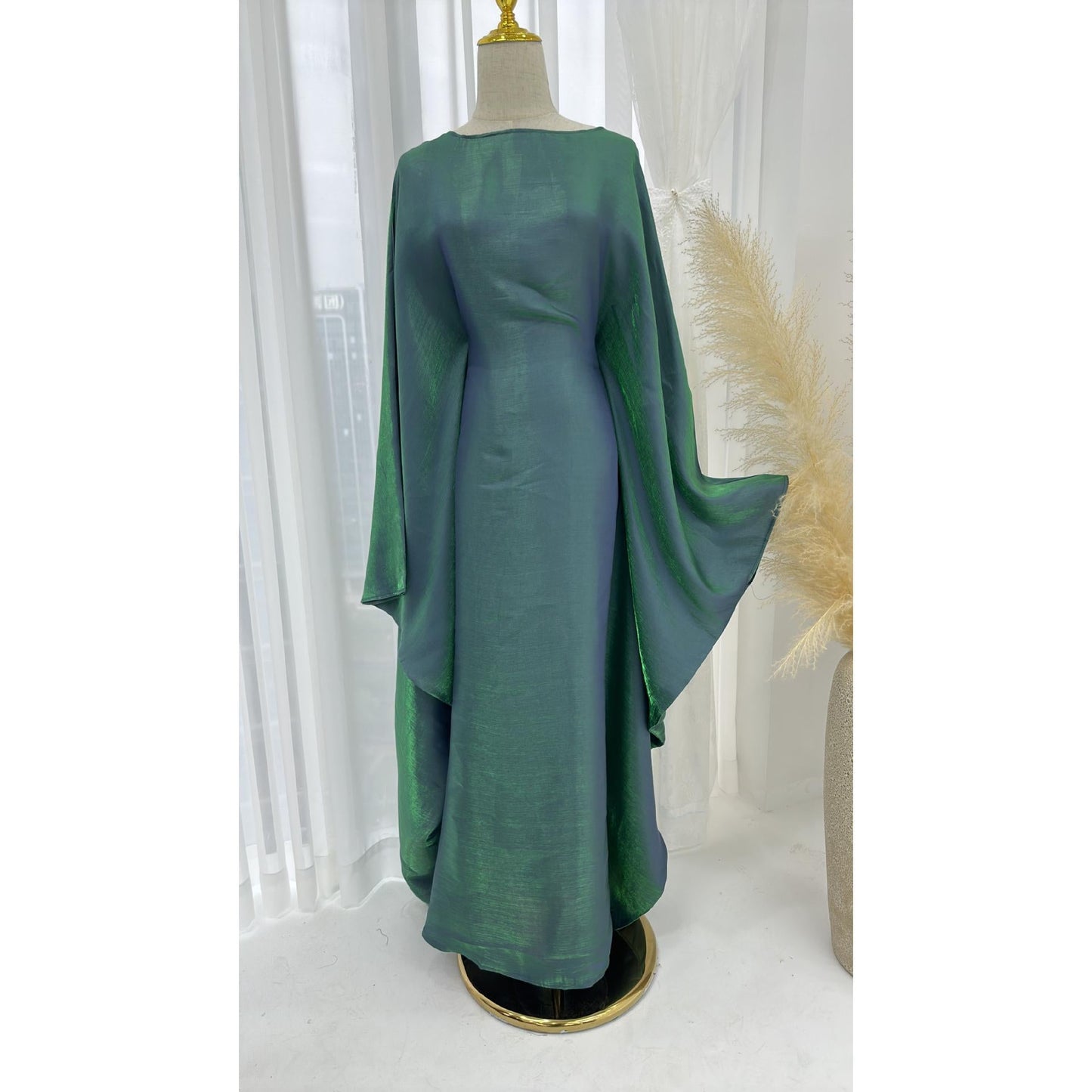 LM1348 Elegant Kaftan in Gold Cotton – 20 Vibrant Colors Available
