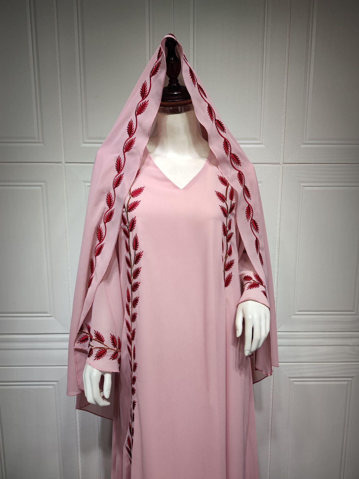 LUMAYA LUMAYA1050 2pcs Chiffon Long Muslim Dress with Hijab
