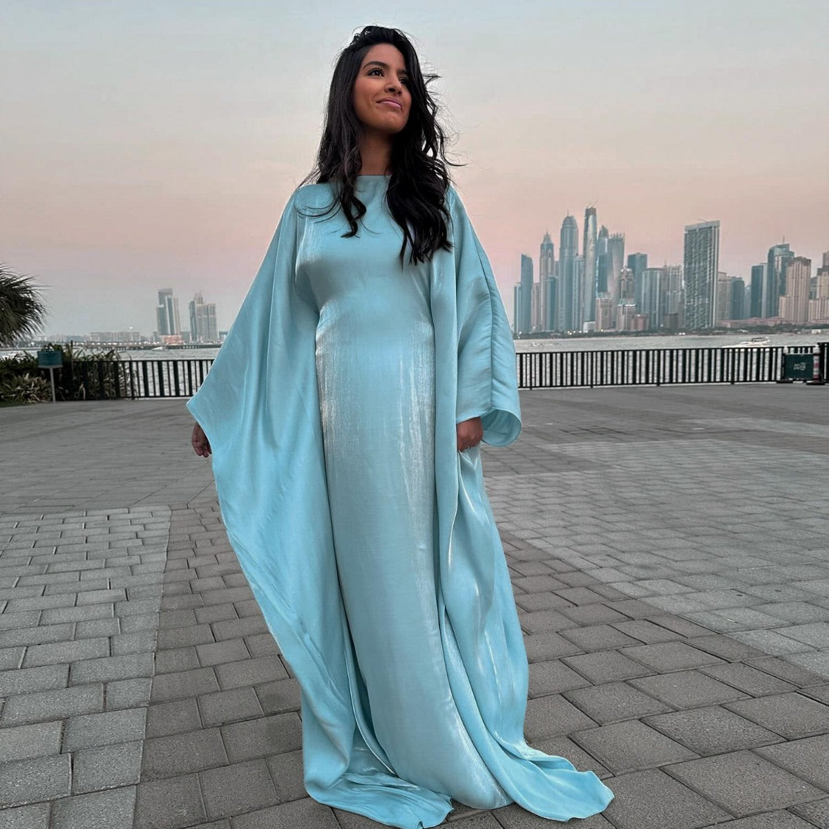 LM1348 Elegant Kaftan in Gold Cotton – 20 Vibrant Colors Available
