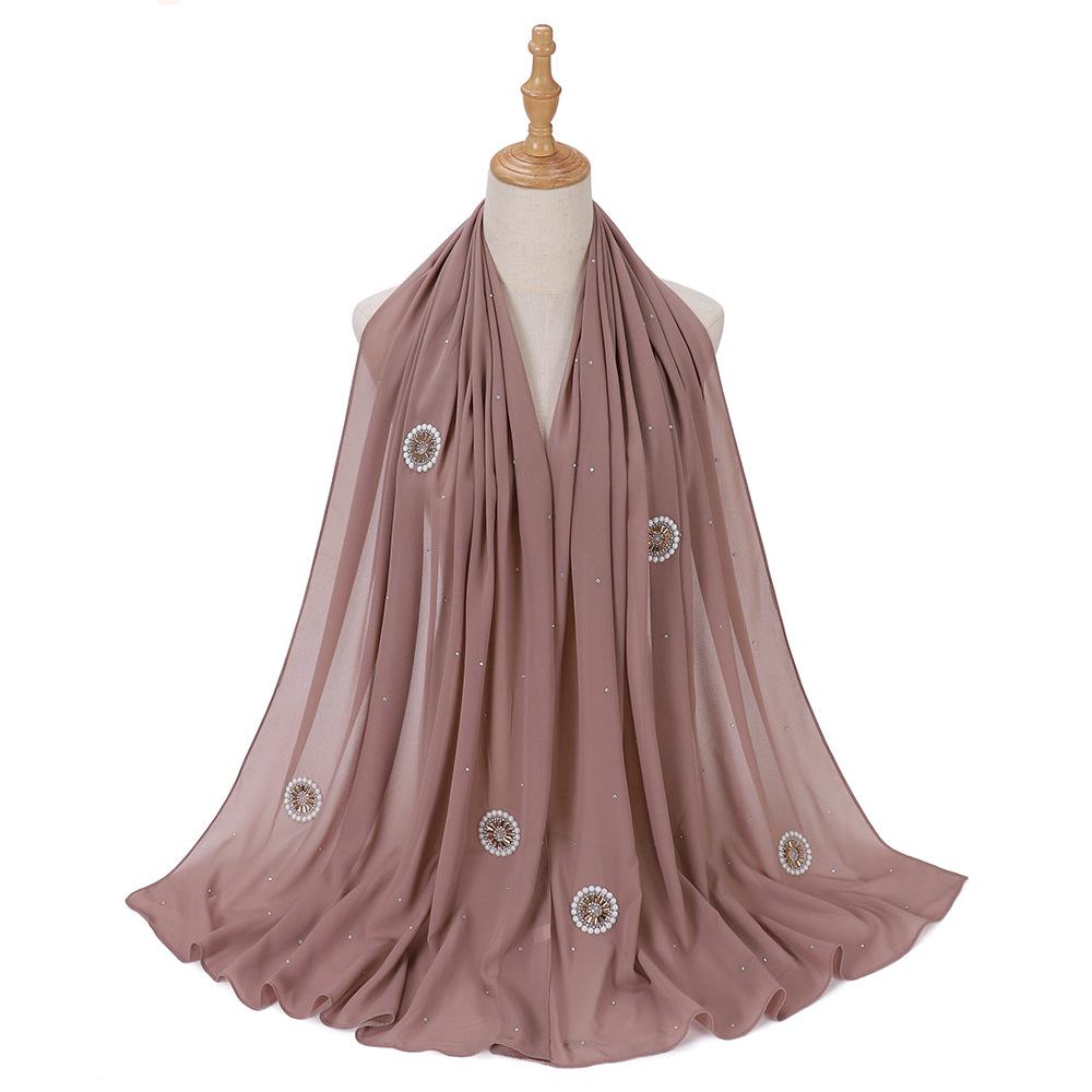 LUMAYA LM1126 Pearl Chiffon Baotou Scarf