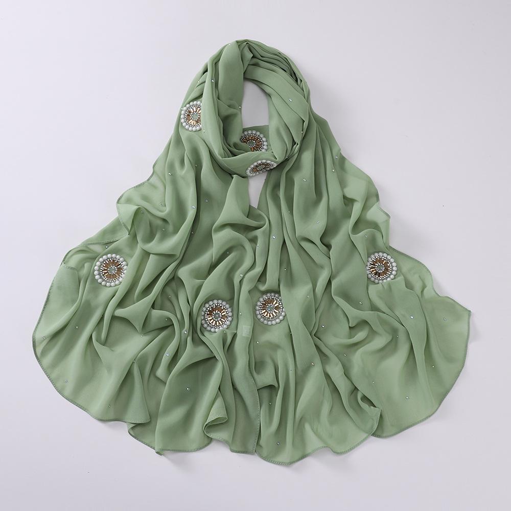 LUMAYA LM1126 Pearl Chiffon Baotou Scarf