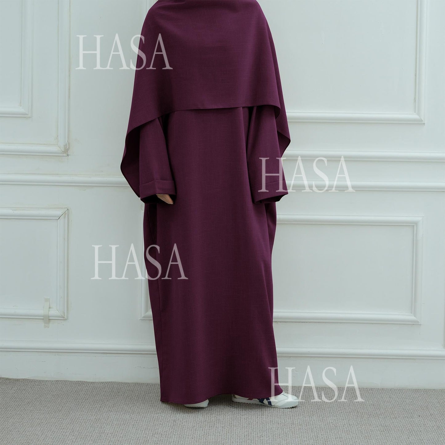 LM6577 Women's Solid Color Two-piece Long Skirt with SLMwl Abaya