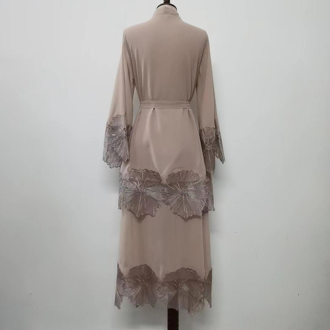 LUMAYA LUMAYA1025 1pcs Lace Embroidery Double-Layer Cardigan
