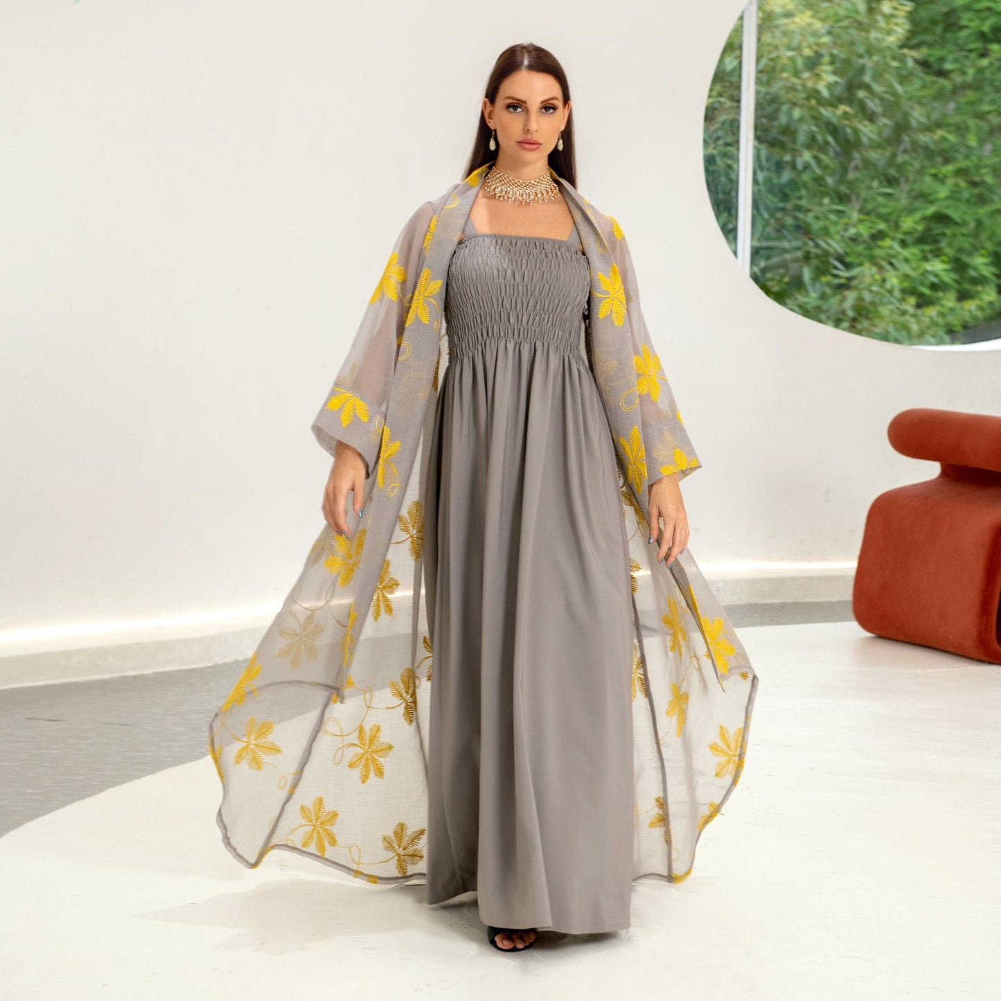 LUMAYA LUMAYA1076 2pcs Inner Dress  with Cardigan
