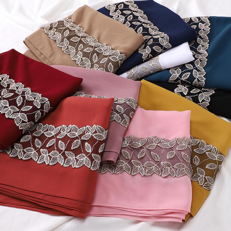 LUMAYA LM1130 Pearl Chiffon Lace Headscarf