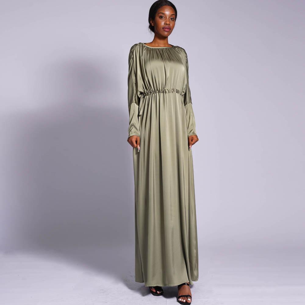 LUMAYA LUMAYA0435 Temperament Solid Color Raglan Dress
