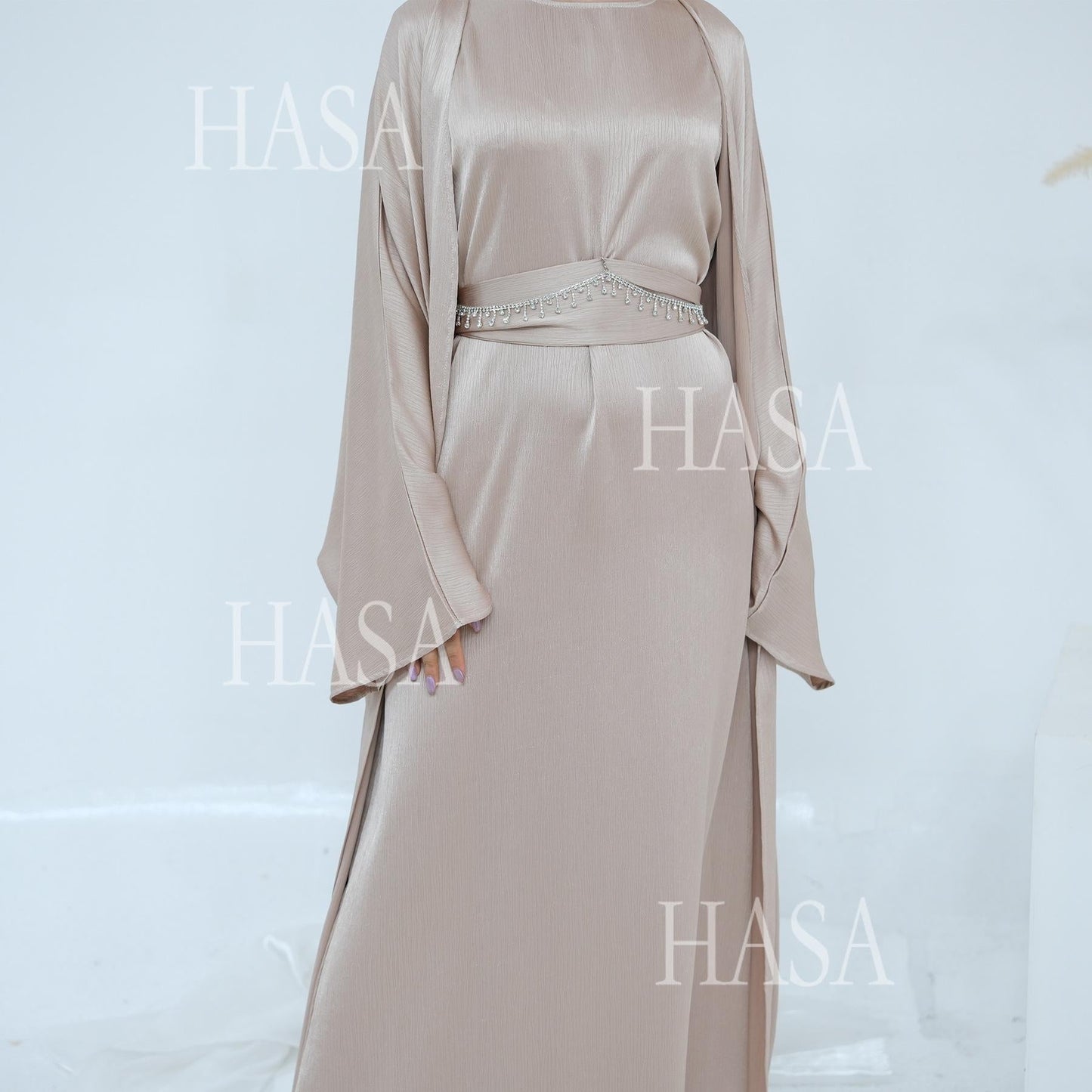 LM6575 Elegant Two-piece Cardigan Robe Set