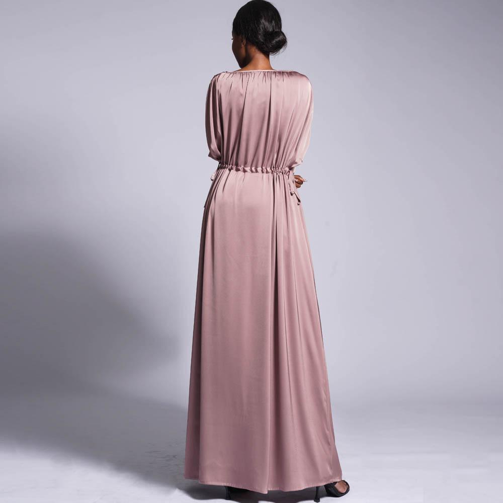 LUMAYA LUMAYA0435 Temperament Solid Color Raglan Dress