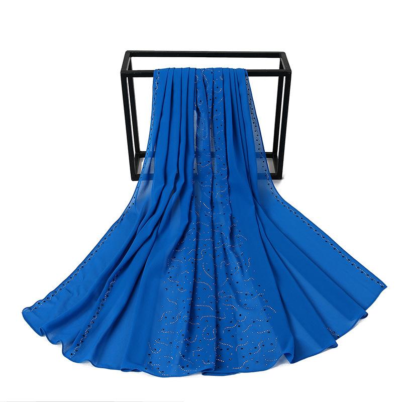 LUMAYA LM1127 Pearl Chiffon Rhinestone Headscarf