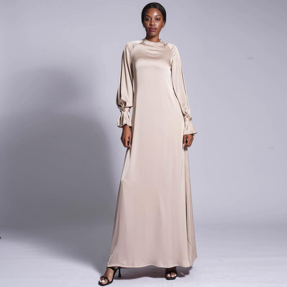 LUMAYA LUMAYA0436 Diamond Buckle Long Solid Loose Dress
