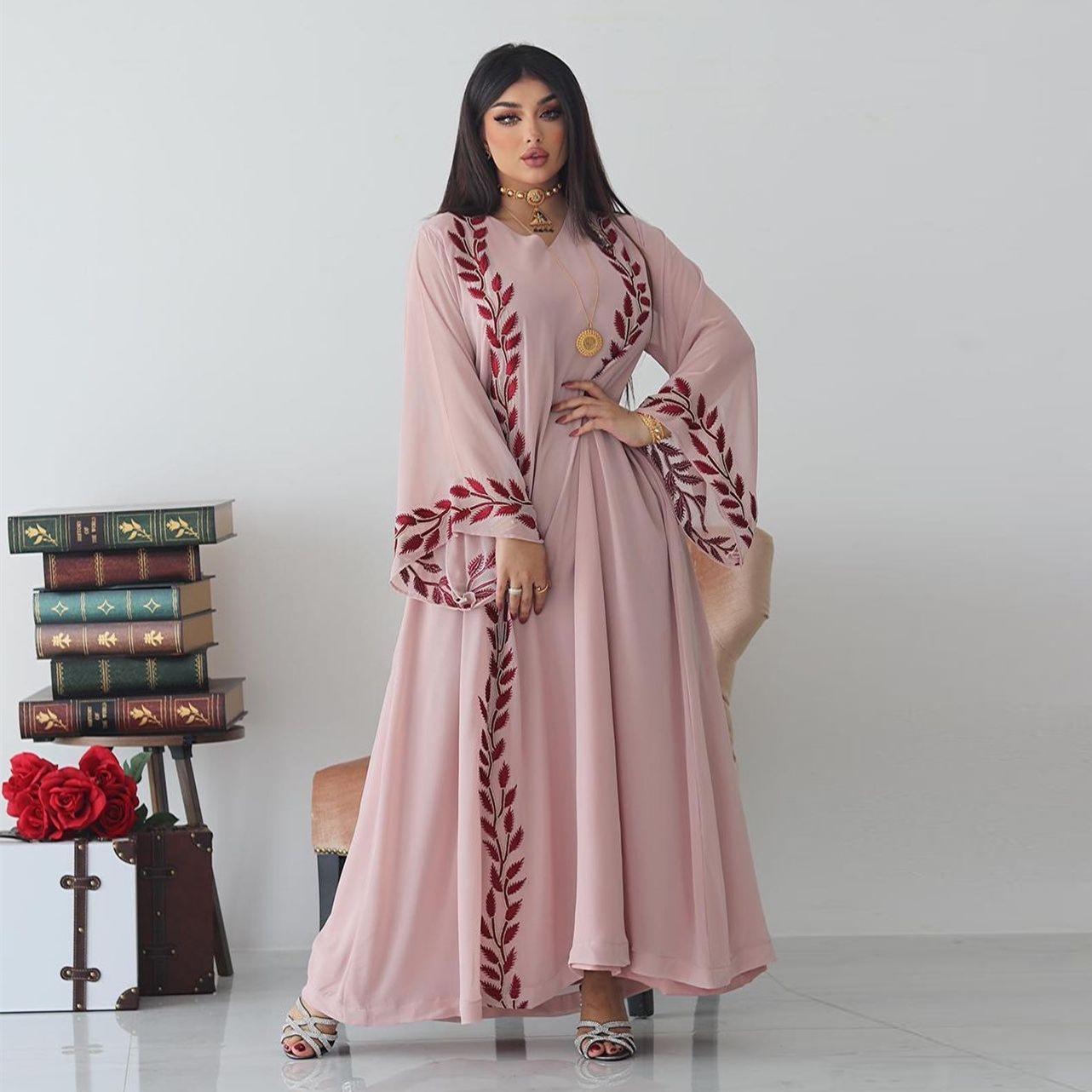 LUMAYA LUMAYA1050 2pcs Chiffon Long Muslim Dress with Hijab