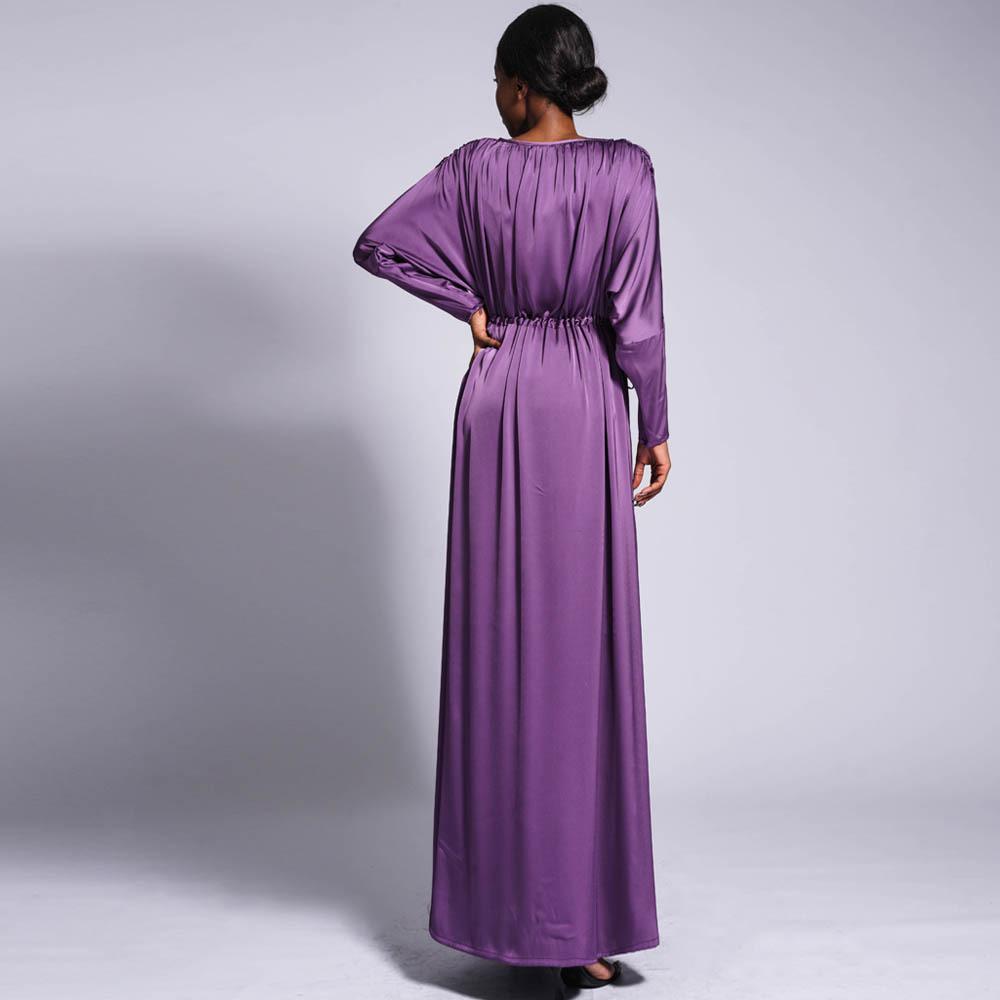 LUMAYA LUMAYA0435 Temperament Solid Color Raglan Dress